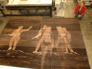 Laser Engraved Wood Printing Plate