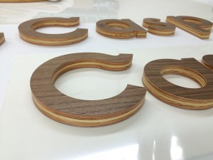 CNC Routed Laminated Wood Letters