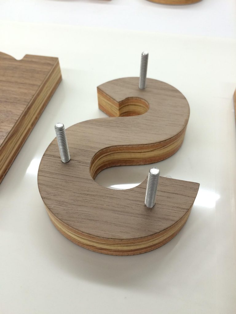 CNC Routed Laminated Wood Letters